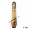 Antique Copper Acrylic Pendants, Stick 8x46mm Hole:1mm, Sold by Bag 