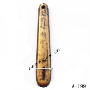 Antique Copper Acrylic Pendants, Stick 8x46mm Hole:1mm, Sold by Bag 