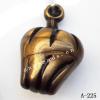 Antique Copper Acrylic Pendants, 14x21mm Hole:2mm, Sold by Bag 
