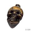 Antique Copper Acrylic Pendants, Skeleton 14x23mm Hole:2mm, Sold by Bag 