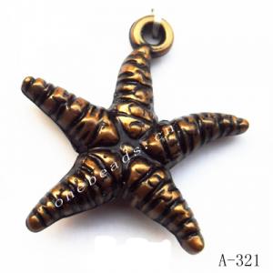 Antique Copper Acrylic Pendants, Animal 28x32mm Hole:2mm, Sold by Bag 