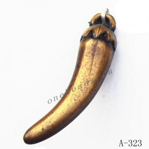 Antique Copper Acrylic Pendants, Vegetables 30x7mm Hole:2mm, Sold by Bag 