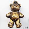 Antique Copper Acrylic Pendants, Bear 15x25x8mm Hole:2mm, Sold by Bag 