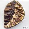 Antique Copper Acrylic Pendants, Leaf 23x36mm Hole:1mm, Sold by Bag 