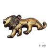Antique Copper Acrylic Pendants, Lions 60x30x14mm Hole:3mm, Sold by Bag 
