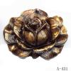 Antique Copper Acrylic Pendants, Flower 16x23x15mm Hole:2mm, Sold by Bag 