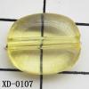 Flat Oval Acrylic Beads 13x11mm Hole:1mm Sold by Bag