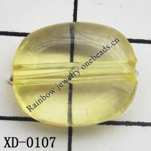 Flat Oval Acrylic Beads 13x11mm Hole:1mm Sold by Bag