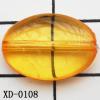 Flat Oval Acrylic Beads 11x16mm Hole:1mm Sold by Bag