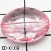 Faceted Flat Oval Acrylic Beads 18x13mm Hole:1mm Sold by Bag
