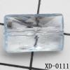 Faceted Rectangle Acrylic Beads 14x8mm Hole:1mm Sold by Bag