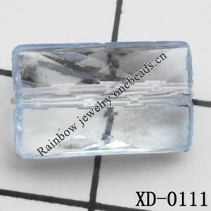 Faceted Rectangle Acrylic Beads 14x8mm Hole:1mm Sold by Bag