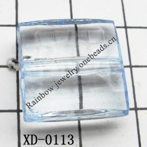 Square Acrylic Beads 19x19mm Hole:2.5mm Sold by Bag