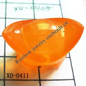 Bullions Acrylic Beads 25x17x14mm Hole:2mm Sold by Bag