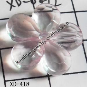 Flower Acrylic Beads 20x5mm Hole:1mm Sold by Bag