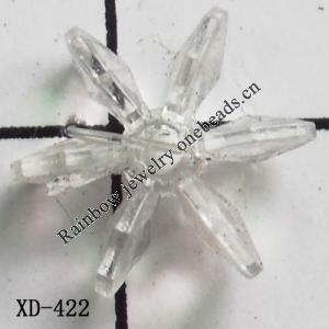 Flower Acrylic Beads 12x5mm Hole:1mm Sold by Bag