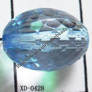 Faceted Oval Acrylic Beads 14x10mm Hole:1mm Sold by Bag