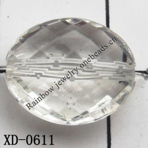 Faceted Oval Acrylic Beads 11x13mm Hole:1mm Sold by Bag