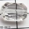 Faceted Rectangular Acrylic Beads 16x11mm Hole:1mm Sold by Bag