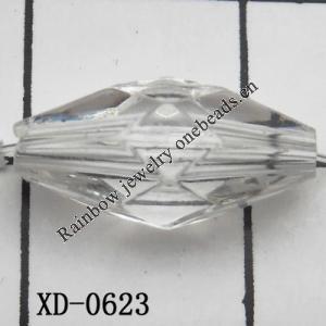 Faceted Bicone Acrylic Beads 8x15mm Hole:1mm Sold by Bag