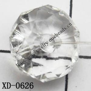 Faceted Rondelle Acrylic Beads 11x7mm Hole:1mm Sold by Bag