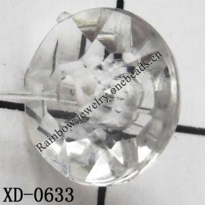 Faceted Rondelle Acrylic Beads 6x10mm Hole:1mm Sold by Bag