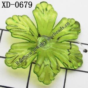 Flower Acrylic Beads 27mm Hole:1mm Sold by Bag