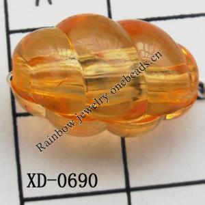 Fluted Drum Acrylic Beads 19x12mm Hole:2mm Sold by Bag