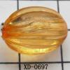 Fluted Oval Acrylic Beads 12x17mm Hole:2mm Sold by Bag