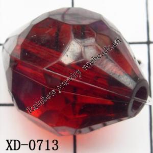 Facted Bicone Acrylic Beads 22x16mm Hole:2.5mm Sold by Bag