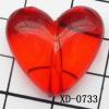 Heart Acrylic Beads 21x23mm Hole:2mm Sold by Bag