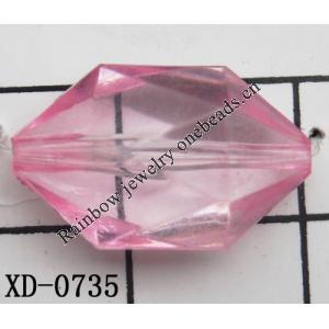 Flat Bicone Acrylic Beads 18x11mm Hole:1mm Sold by Bag