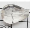 Flat Teardrop Acrylic Beads 20x14mm Hole:1mm Sold by Bag
