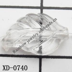 Leaf Acrylic Beads 8x12mm Hole:1mm Sold by Bag
