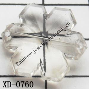 Snowflake Acrylic Beads 19x7mm Hole:1mm Sold by Bag