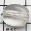 Flat Oval Acrylic Beads 13x11mm Hole:1mm Sold by Bag