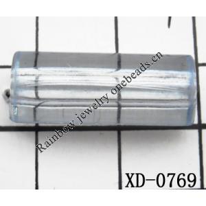 Tube Acrylic Beads 25x10mm Hole:2mm Sold by Bag
