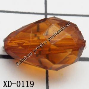 Faceted Teardrop Acrylic Beads 10x15mm Hole:1mm Sold by Bag