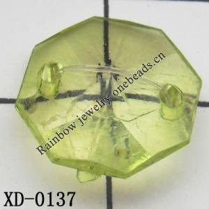 Polygon Acrylic Beads 14mm Hole:1mm Sold by Bag