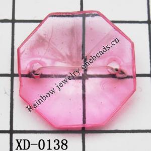 Polygon Acrylic Beads 18mm Hole:1mm Sold by Bag