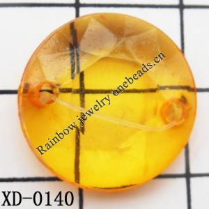 Faceted Coin Acrylic Beads 18mm Hole:1mm Sold by Bag