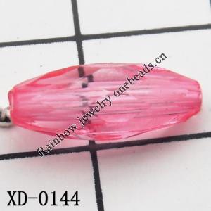 Faceted Tube Acrylic Beads 6x15mm Hole:1mm Sold by Bag