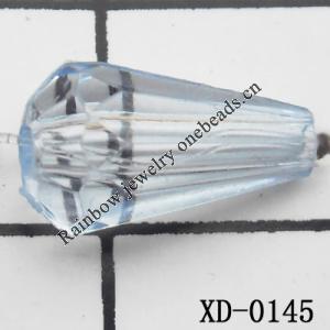 Faceted Teardrop Acrylic Beads 6x11mm Hole:1mm Sold by Bag