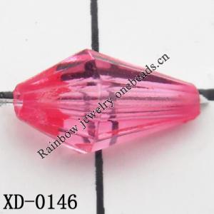 Bicone Acrylic Beads 12x7mm Hole:1mm Sold by Bag