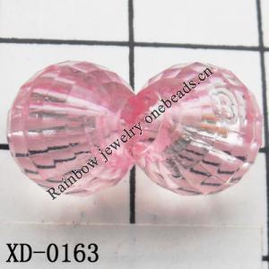 Faceted Round Acrylic Beads 10mm Hole:2.5mm Sold by Bag