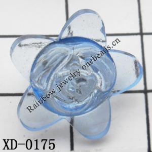 Flower Acrylic Beads 18x11mm Hole:2.5mm Sold by Bag