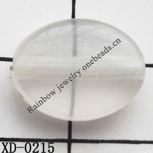 Flat Oval Acrylic Beads 11x15mm Hole:1.5mm Sold by Bag