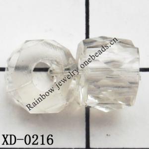 Tube Acrylic Beads 6x8mm Hole:3mm Sold by Bag