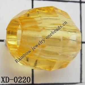 Faceted Round Acrylic Beads 14x14mm Hole:5.5mm Sold by Bag