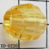 Faceted Round Acrylic Beads 14x14mm Hole:5.5mm Sold by Bag